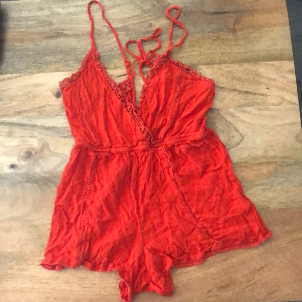 Topshop Orange/red romper